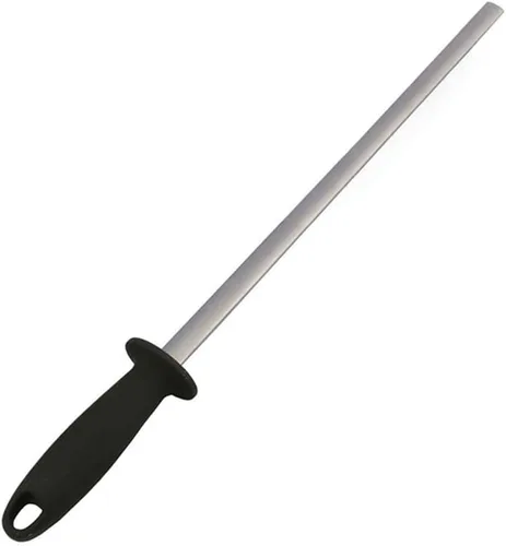 Miniatura 7 de Varilla de acero para afilar cuchillos de diamante de 8 pulgadas, afilador de cuchillas de diamante de cocina profesional, acero Honer para afilar