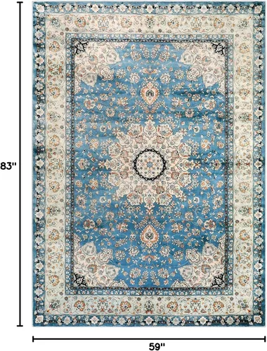 Miniatura 309 de Lahome Alfombra Bohemia Tribal Lavable de 3 x 5, Alfombras Antideslizantes para Entrada, Dormitorio, Sala de Estar, Vintage, Ultra Suave, No