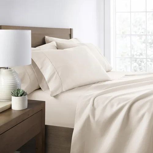 Miniatura 29 de ienjoy Home Linen Market - Juego de sábanas de 6 piezas, color rubor, tamaño King Blush