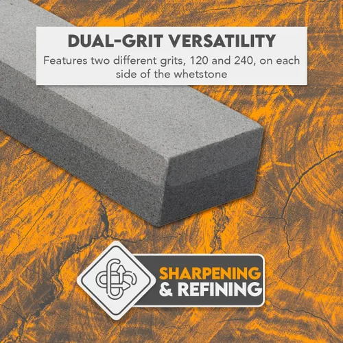 Miniatura 7 de SE Piedra de afilar de óxido de aluminio de doble cara de 6 pulgadas - Granos 120 y 240 para reparación de cuchillas y refinamiento de bordes - SS6