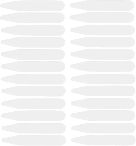 200 piezas de cuello de camisa para hombres y mujeres, insertos de plástico blanco, pestañas de soporte de 2.000 x 0.394 x 0.031 in para camisas de