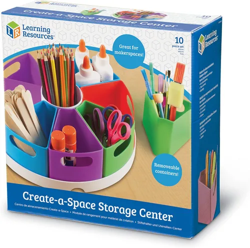 Miniatura 6 de Learning Resources Crea un Centro de Almacenamiento de Espacio - Organizador de Escritorio de Juguetes, Elementos Esenciales para Espacios