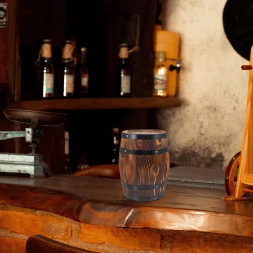 Miniatura 8 de Unomor Barril de roble envejecido, barril de whisky de madera, barril de vino, bar de vino, bar de cerveza, barril de vino tinto de madera, adorno