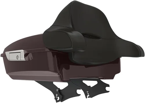 Miniatura 311 de King Tour Pack para Harley Alpine Green, cierre de paquete turístico, portaequipajes superior, soporte de montaje negro, placa de metal para Harley