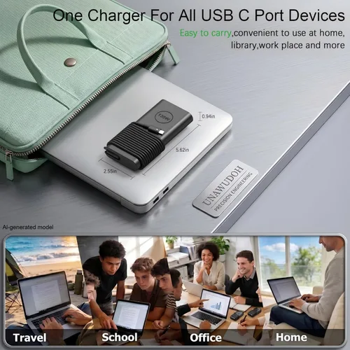 Miniatura 6 de Cargador USB C de 130 W compatible con Dell Precision 5530 5550 5560 5570 5750 5760 5770, Latitude 5401 5411 5501 5511 5520, XPS 15 17 9575 9500