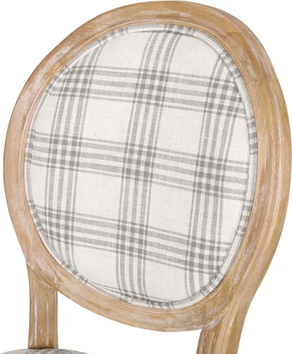 Miniatura 12 de Christopher Knight Home Camille - Sillas de comedor tradicionales de terciopelo, 2 piezas, color gris y blanco brillante Cuadros grises + naturales