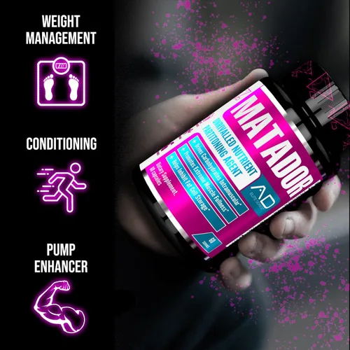 Miniatura 4 de Project AD Matador Muscle Builder mejora las bombas musculares y promueve el crecimiento muscular y la energía (60 cápsulas)