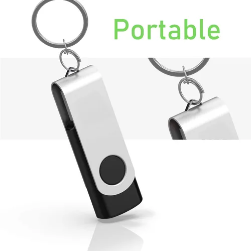 Miniatura 9 de Paquete de 5 unidades flash USB 2.0 giratorias de 4 GB, memoria a granel para almacenamiento de datos, negro/azul/naranja/verde/morado