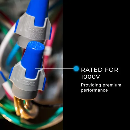 Miniatura 3 de IDEAL Electrical Twister ProFLEX MAX (30-348) Conector de Cable Azul/Gris, Caja de 25 — Tuercas de Cable de Rosca Suave para Cableado
