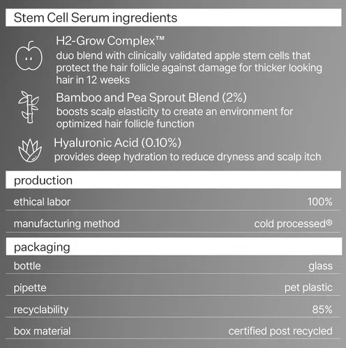 Miniatura 6 de Act+Acre - Suero de cuero cabelludo de células madre procesadas en frío, promueve un cabello más grueso y de aspecto más completo, calma e hidrata