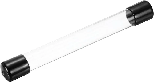 Miniatura 9 de MECCANIXITY Tubo de Almacenamiento Transparente 23x25mm Pequeño Tubo de Plástico Redondo con Tapas Botella Contenedor Rígido 300mm/12 Pulgadas