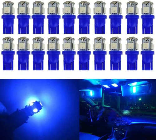 Miniatura 13 de Paquete de 12 focos LED ámbar de repuesto, stock # 194 T10 168 2825 W5W 175 158, foco LED 5050 5 SMD, luz de 12 voltios para interior de automóvil