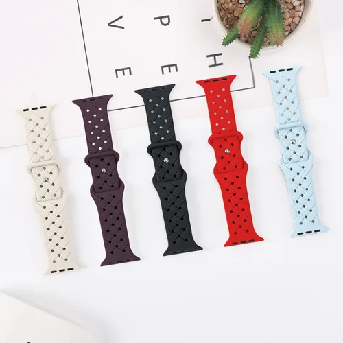 Miniatura 3 de Paquete de 5 correas de silicona suave compatibles con Apple Watch Band de 1.496 in, 1.575 in, 1.614 in, 1.654 in, 1.732 in, 1.772 in, 1.772 in
