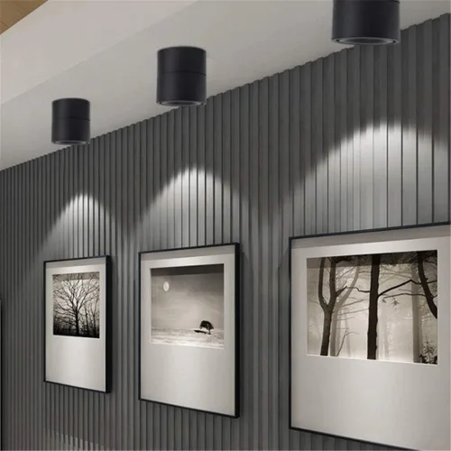 Miniatura 3 de Foco LED de techo - Luz de pared 360° ajustable Luz de techo 10W COB Iluminación LED Lámpara de pared o Foco Luz blanca fría 6000K / Luz blanca Negro