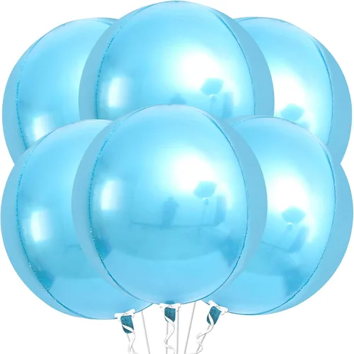 Miniatura 35 de KatchOn, Globos de papel aluminio de color rosa claro, 22 pulgadas, paquete de 6 unidades, globos de Mylar rosa claro para decoraciones de Navidad