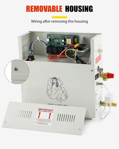 Miniatura 9 de CGOLDENWALL Generador de vapor de lujo de 10.5 KW, kit completo de sistema de ducha para sauna de vapor para el hogar, spa, generador de baño