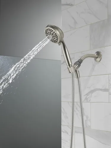 Miniatura 7 de Delta Grifo de ducha de mano de 5 ajustes, cabezal de ducha negro con manguera, cabezales de ducha y duchas de mano, cabezales de ducha de mano