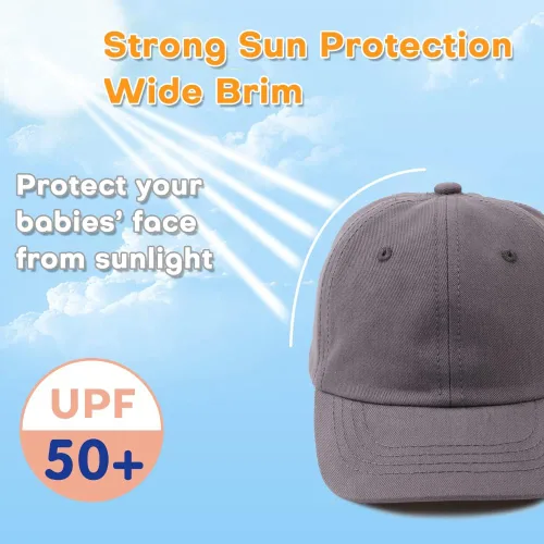 Miniatura 20 de Peecabe Gorra de béisbol para niños pequeños, unisex, de algodón, ajustable, para bebés, niños, gorra de béisbol para niñas de 1 a 5 años