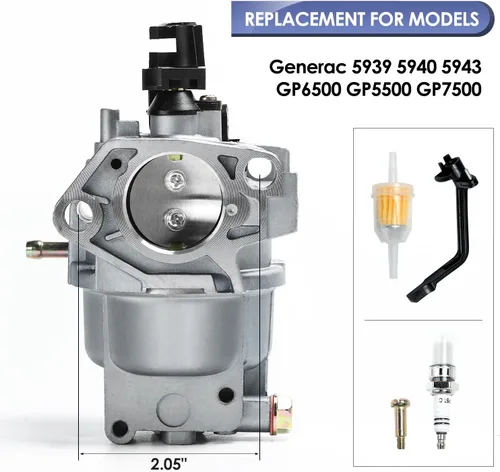 Miniatura 2 de Carburador compatible con Generac GP5000 GP5500 GP6500 GP6500E GP7500E 389cc 8125W 0J58620157 Jingke Huayi Kinzo Ruixing 13HP 14HP 15HP 16HP 188F