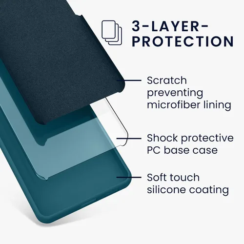 Miniatura 46 de kwmobile Funda Compatible con Google Pixel 6 Pro - Funda de teléfono de silicona TPU con acabado suave - Azul Arrecife