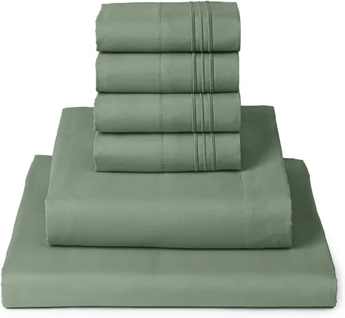 Miniatura 59 de Mellanni Juego de Sábanas Split King - Colección Icónica de 7 Piezas para Ropa de Cama, (Incluye 4 Fundas de Almohada), Bolsillo Profundo de 16 1394