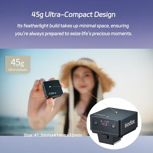 Miniatura 7 de GODOX IT20 C TTL MINI - Luz flash para cámara iFlash, más de 700 destellos y reciclaje de 1.5 s, 6 paradas (potencia de 1/32 a 1/1), batería