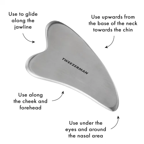 Miniatura 4 de Tweezerman Masajeador Gua Sha de Acero Inoxidable