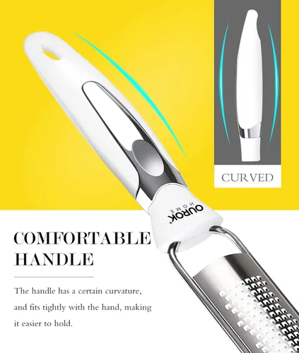 Miniatura 2 de Rallador de Limón de Cocina Ourokhome, Rallador de Queso Parmesano de Acero Inoxidable de Mano para Jengibre, Chocolate, Coco, Lima, Nuez Moscada