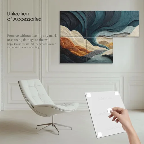 Miniatura 6 de Paquete de 6 Paneles Absorbentes de Sonido de 72 x 48 pulgadas Paneles Acústicos Decorativos Paneles Acústicos de Pared para Hogar, Oficina