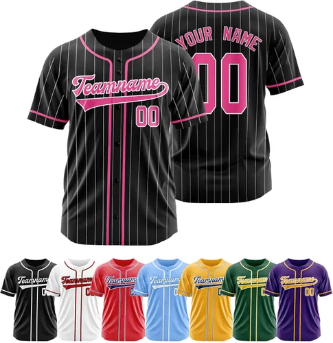 Miniatura 17 de Camiseta de béisbol personalizada, camisetas de béisbol con número de nombre personalizado, camisas de béisbol uniformes personalizadas