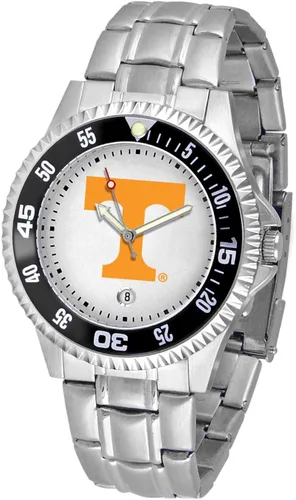 Miniatura 6 de SunTime Reloj de cuarzo de 1.575 in para hombre, correa de acero inoxidable de 0.787 in, esfera Gameday Tulane ola verde