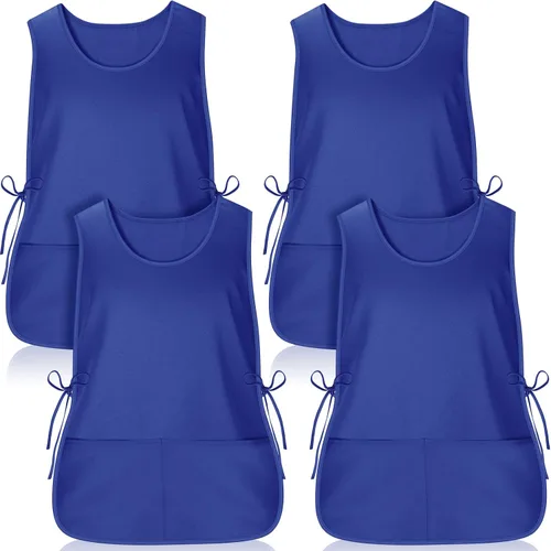 Miniatura 22 de Suhine delantal de zapatero con 2 bolsillos profundos y lazos laterales delantal unisex para trabajo en la cocina