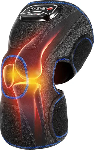 CINCOM Masajeador de rodilla con calor, rodillera de compresión de aire para artritis y alivio del dolor, almohadilla térmica eléctrica para