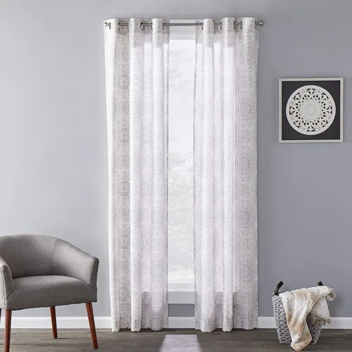 Miniatura 7 de SKL Home SUNSAFE Kali Panel de filtrado de luz, 40 x 95 pulgadas, gris paloma