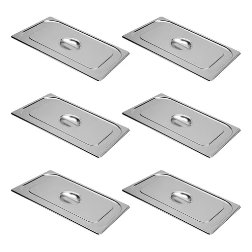 Miniatura 10 de BIEAMA Bandeja para mesa de vapor de 1/3 de tamaño, 4 pulgadas de profundidad, acero inoxidable perforado antiatascos NSF, bandeja de hotel