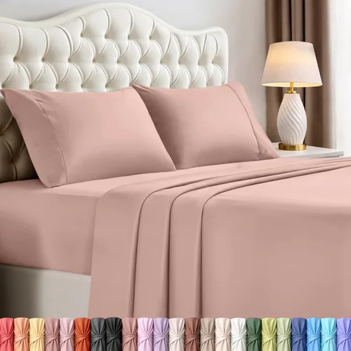 Miniatura 11 de Juego de sábanas King de Utopia Bedding – Juego de 4 sábanas para cama King, microfibra suave y transpirable, incluye 1 sábana bajera, 1 sábana Beige