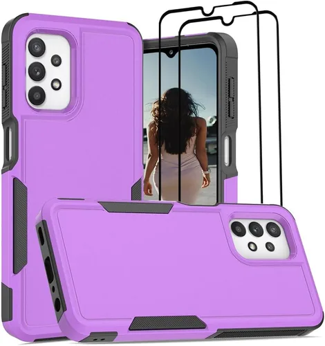 Miniatura 229 de Jeylly Compatible con Samsung Galaxy A22 5G Funda, Funda Samsung A22 5G con 2pcs protectores de pantalla de vidrio templado