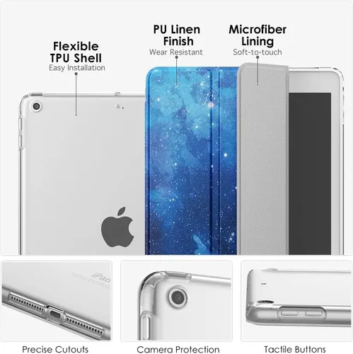 Miniatura 4 de Funda MoKo Compatible con Nuevo iPad de 9ª/8ª/7ª Generación de 10.2 pulgadas (2021/2020/2019), Funda Inteligente Delgada y Ligera con Soporte