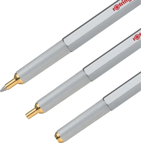 Miniatura 3 de Rotring Bolígrafo retráctil 800, punta media, color plateado