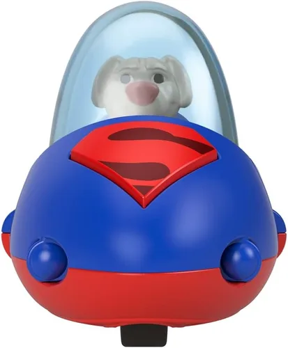 Miniatura 2 de Fisher-Price - Vehículos de superhéroes de metal fundido a presión inspirados en la película DC League of Superpets – Krypto Superdog Red and Blue
