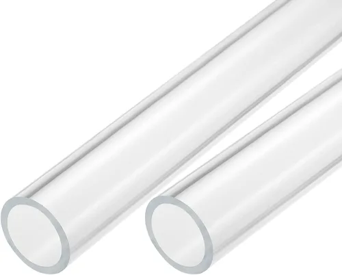 Miniatura 22 de MECCANIXITY Tubo acrílico transparente rígido redondo 18mm (0.7") ID 0.866 in (7/8") OD 14" para lámparas y linternas, sistema de refrigeración por