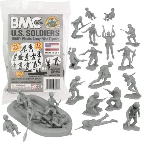 Miniatura 9 de BMC Marx Soldados de plástico del ejército de EE. UU. - Soldados negros 31 piezas de la Segunda Guerra Mundial - Fabricado en EE. UU