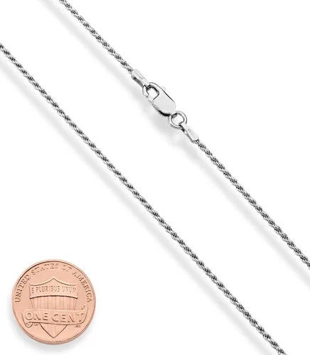 Miniatura 3 de Miabella Collar de crucifijo pequeño o grande de plata de ley 925 chapada en rodio para hombres y mujeres, colgante de cruz con cadena de cuerda