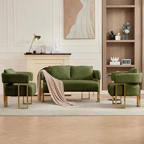 Miniatura 14 de YISHENG Silla decorativa con respaldo ajustable de 6 ángulos (90° –180°), silla de sala de estar de tela de felpilla, silla de salón tapizada, silla