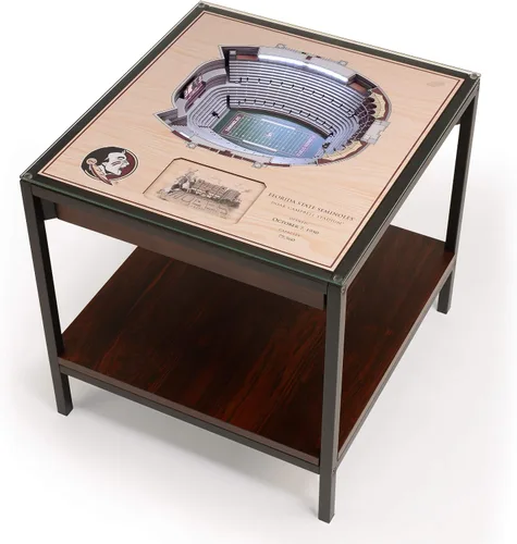 Miniatura 19 de YouTheFan NCAA - Mesa auxiliar iluminada StadiumView de 25 capas