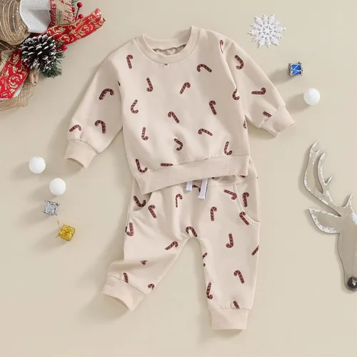Miniatura 35 de Conjunto de camisa larga y divertida para bebé niño y niña, ropa de primera Navidad, 6, 12, 18, 24 meses, 2T