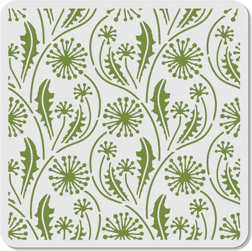 Miniatura 2 de ORIGACH Plantilla de diente de león reutilizable con textura de diente de león para pintar sobre madera, lienzo, papel, tela, piso, pared y azulejos