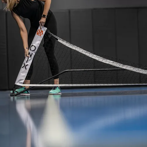 Miniatura 18 de ONIX Pickleball 2 en 1 Juego de red portátil de tamaño reglamentario y red de práctica incluye estuche de transporte con ruedas