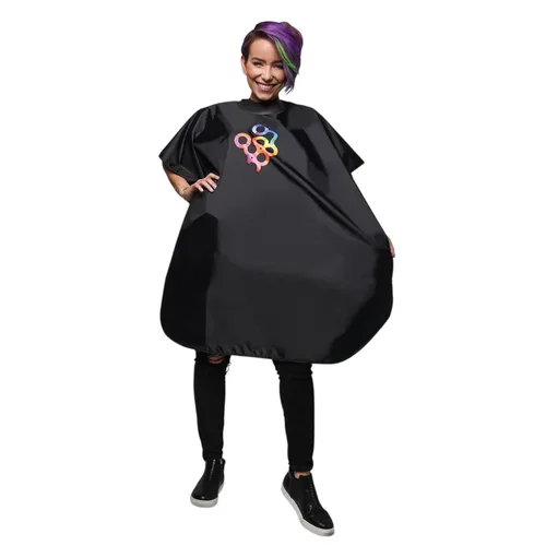 Miniatura 9 de FRAMAR Capa de salón con cobertura de color – Capa para cabello con cierre de presión y pecho goma, para teñido del cabello, suministros