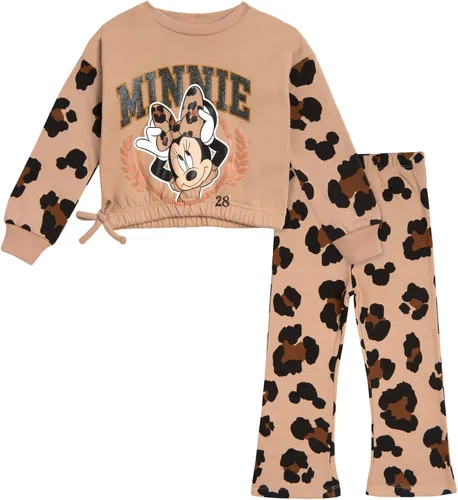 Miniatura 20 de Disney Minnie Mouse - Conjunto de sudadera de forro polar y leggings acampanados, tallas para bebés y niños grandes (18 meses - 10-12)